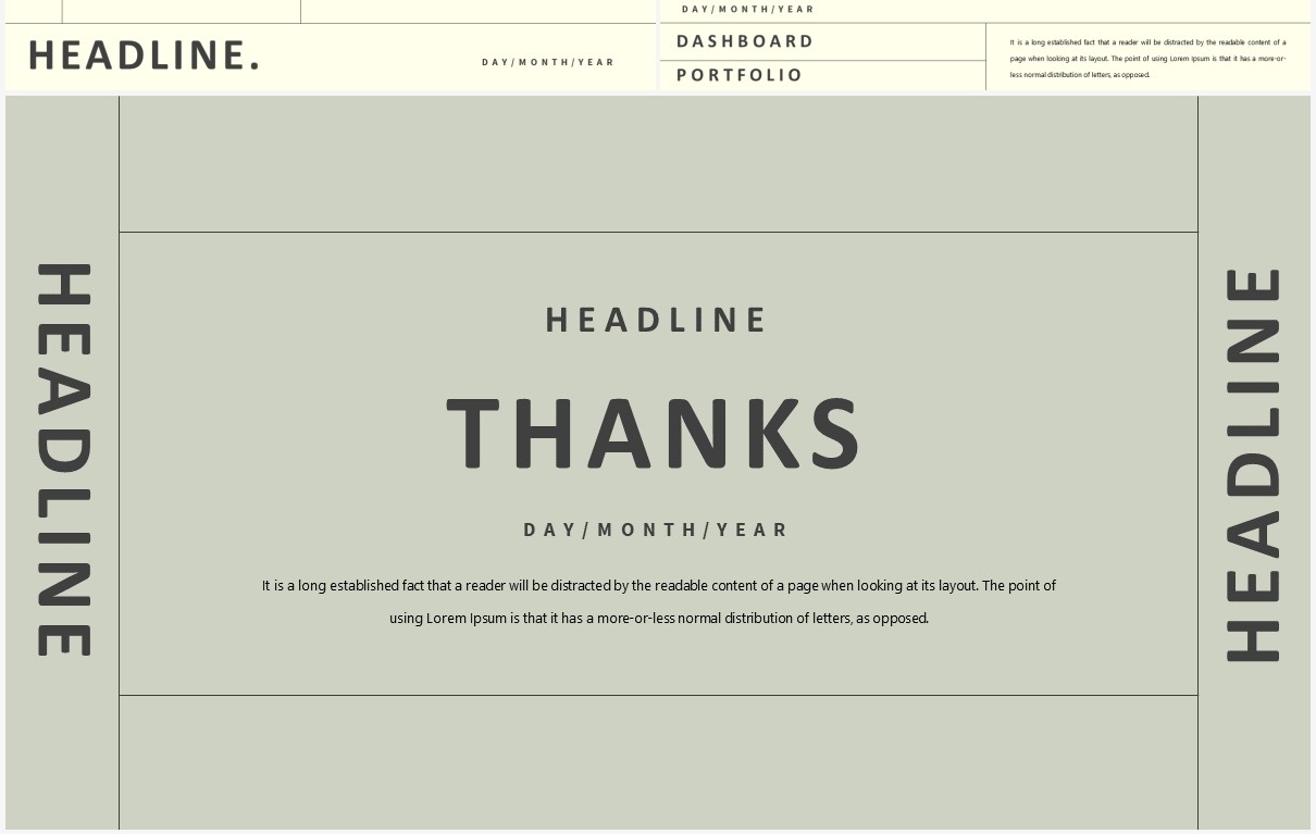 欧美工作汇报通用PPT模板HEADLINE Powerpoint Template