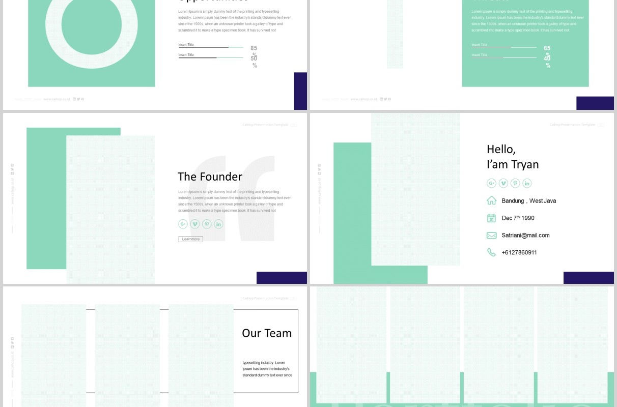 公司介绍产品宣传SWOT分析PPT模板CaiHop - Powerpoint Template