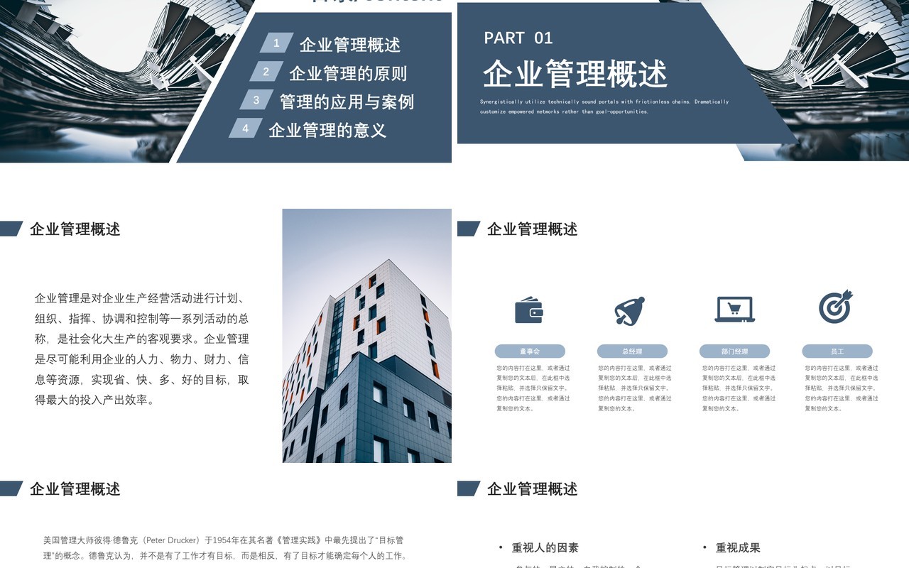 商务企业管理基础知识培训PPT模板