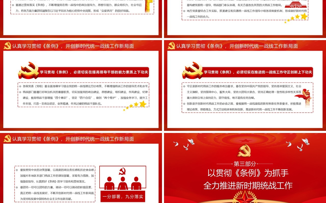学习贯彻中国共产党统一战线工作条例动员大会PPT模板
