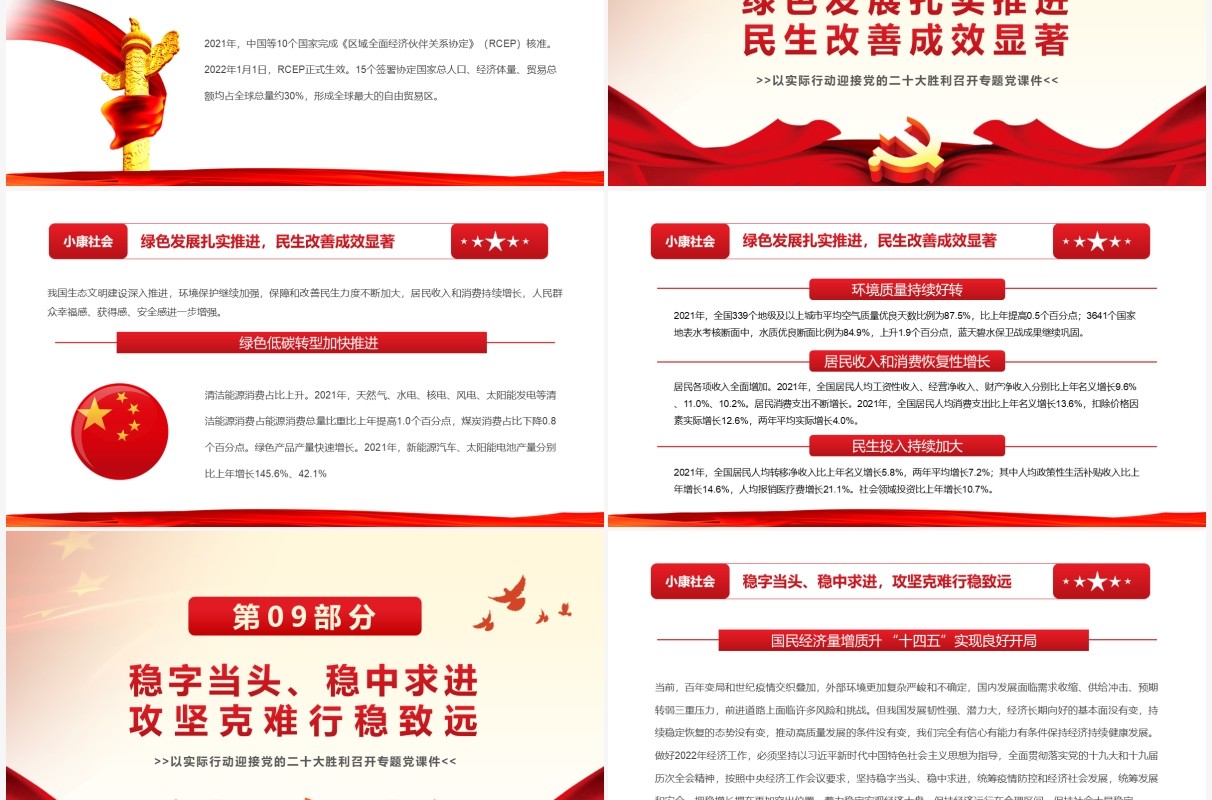 国民经济量增质升十四五实现良好开局PPT模板