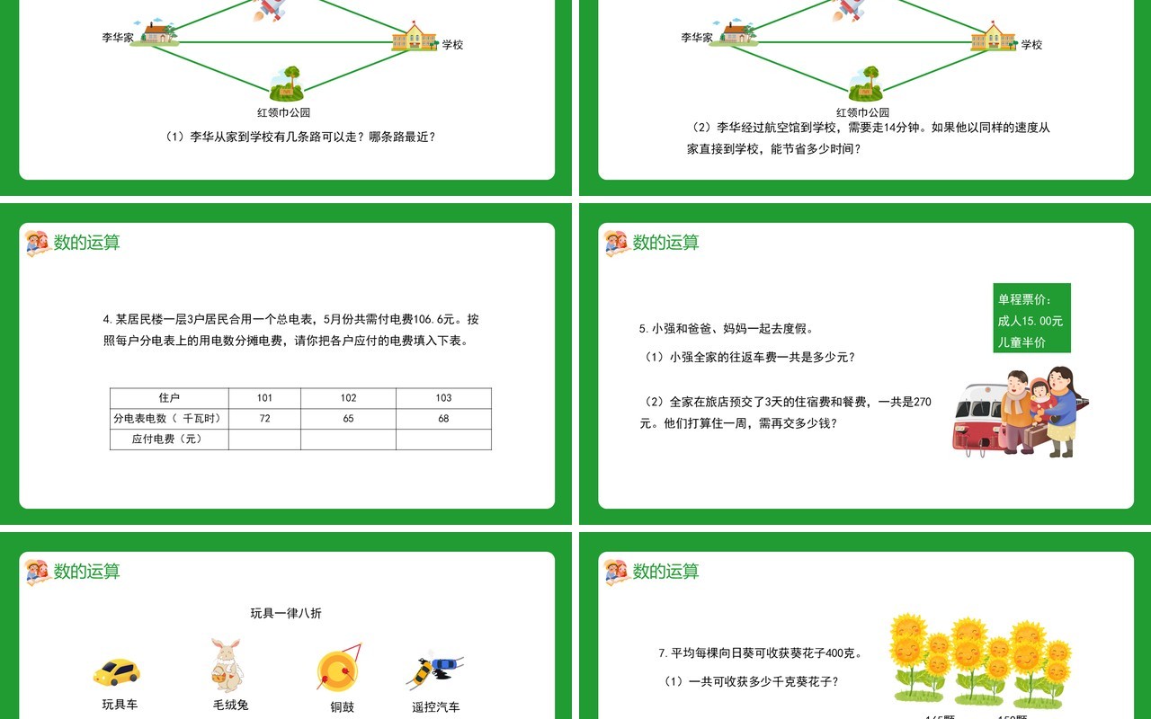 部编版六年级数学下册数的运算课件PPT模板
