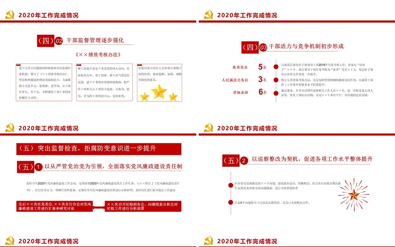 简约党政风党建工作部署安排通用PPT模板
