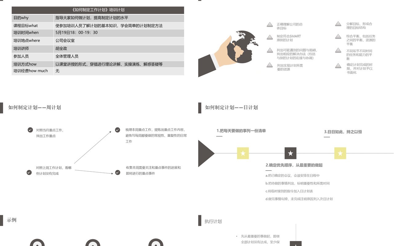 简洁企业员工培训如何制定计划主题ppt模板