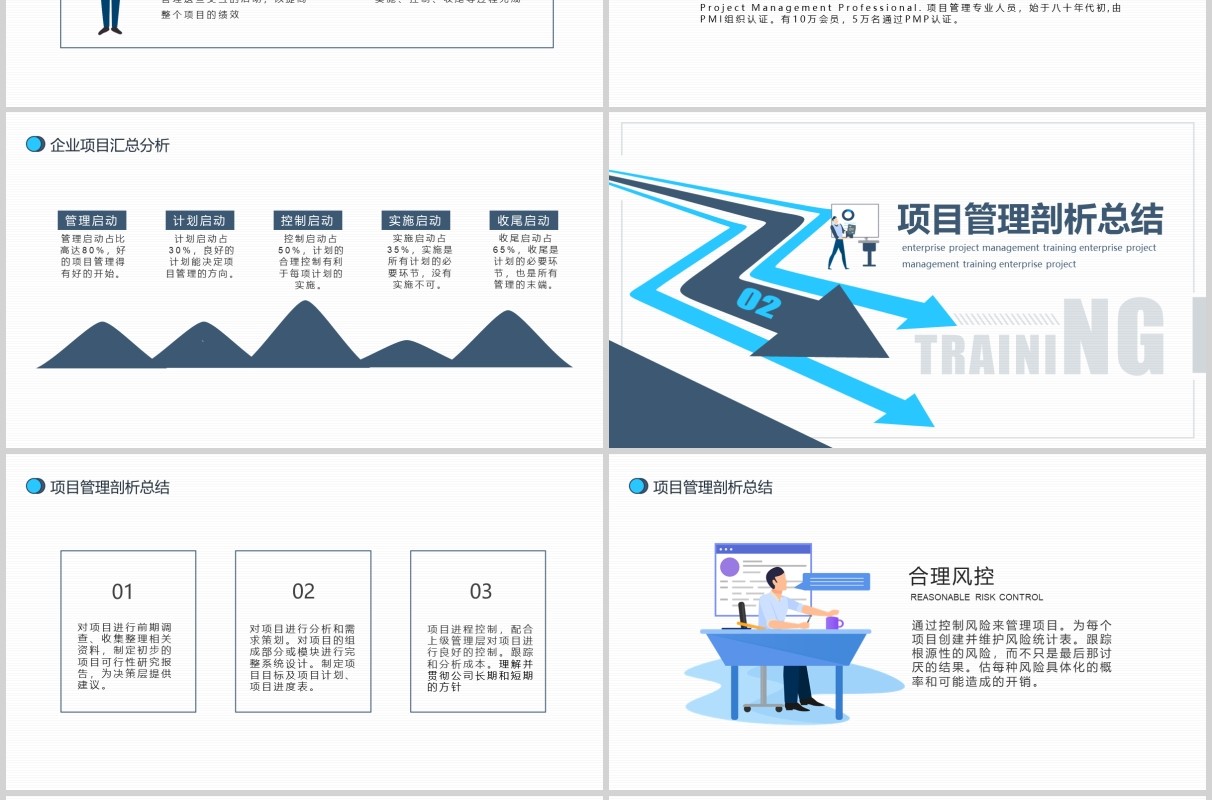简约简洁公司项目管理培训PPT模板