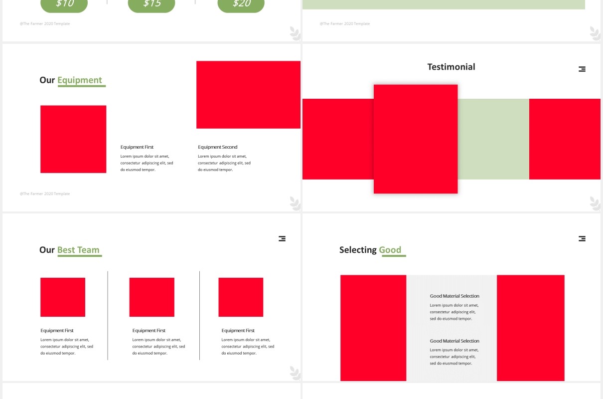 绿色农民农作物图片排版设计PPT模板The Farmer Powerpoint Template
