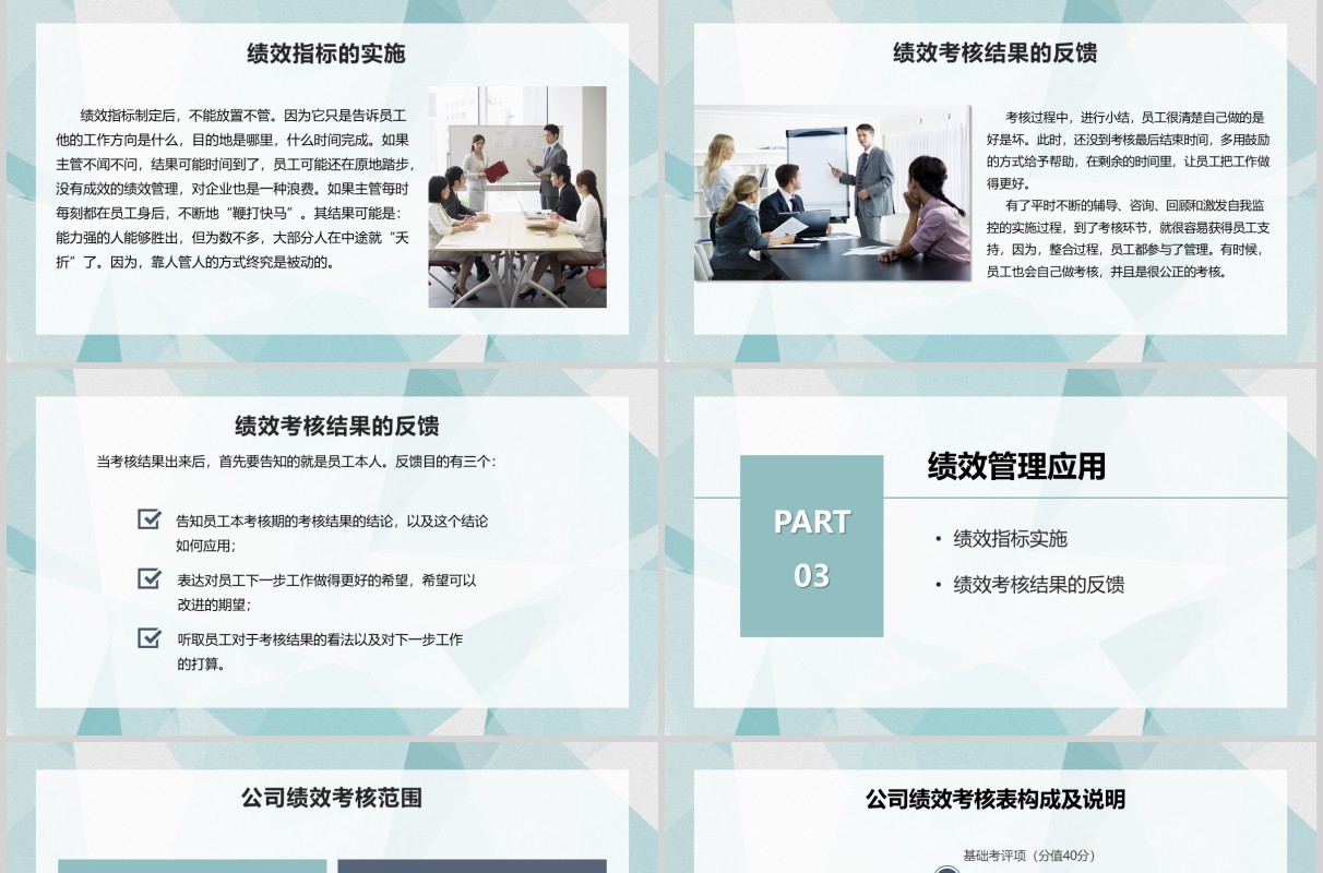 公司绩效管理培训薪酬考核PPT模板