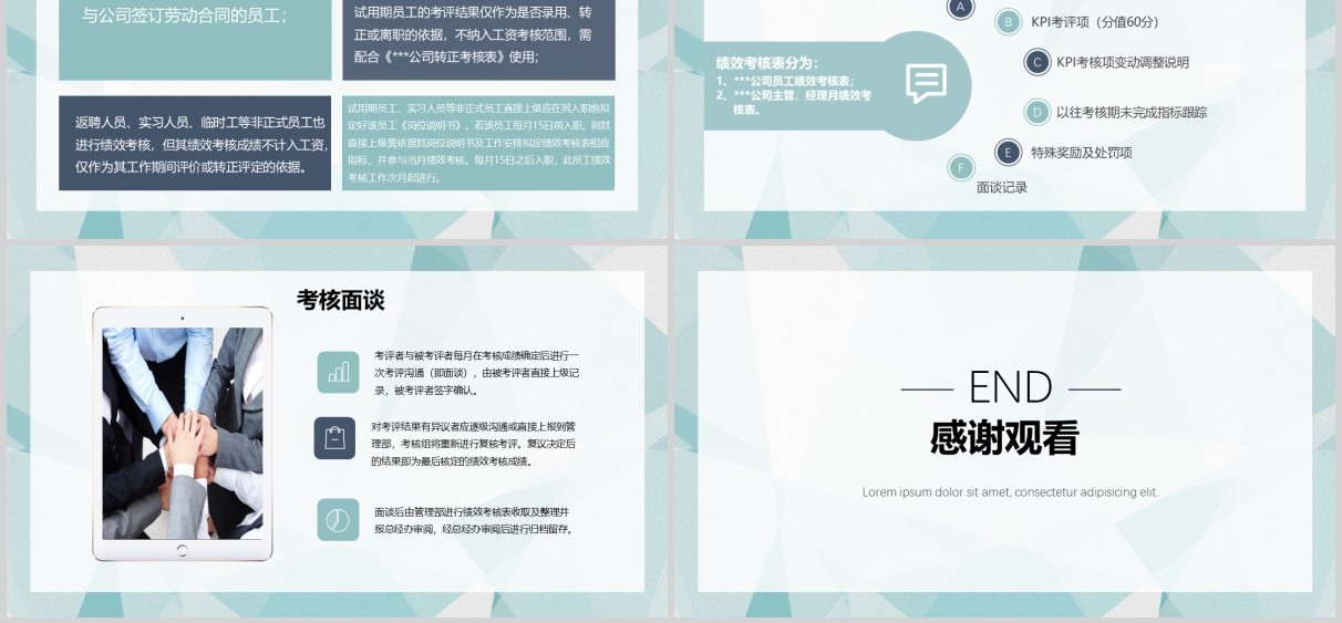 公司绩效管理培训薪酬考核PPT模板