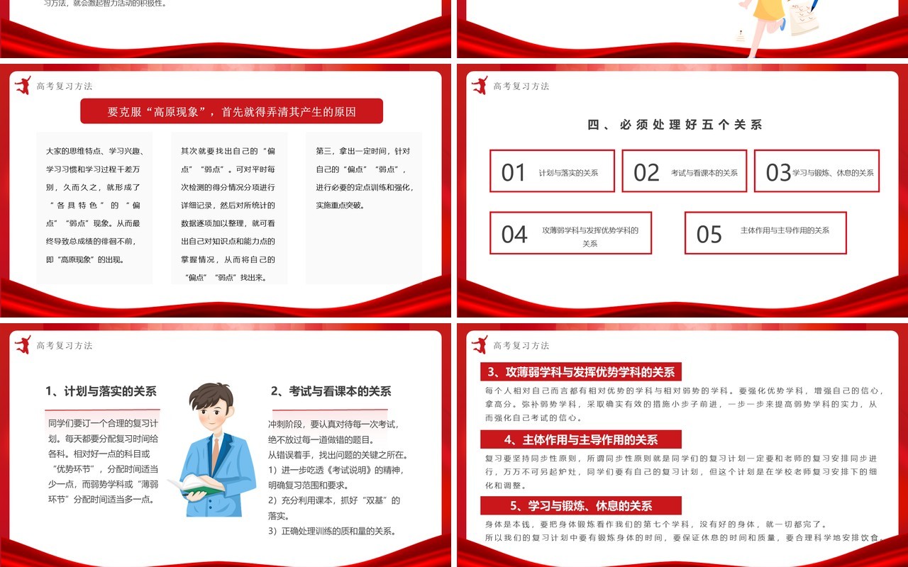 红色简约高考冲刺誓师大会PPT模板