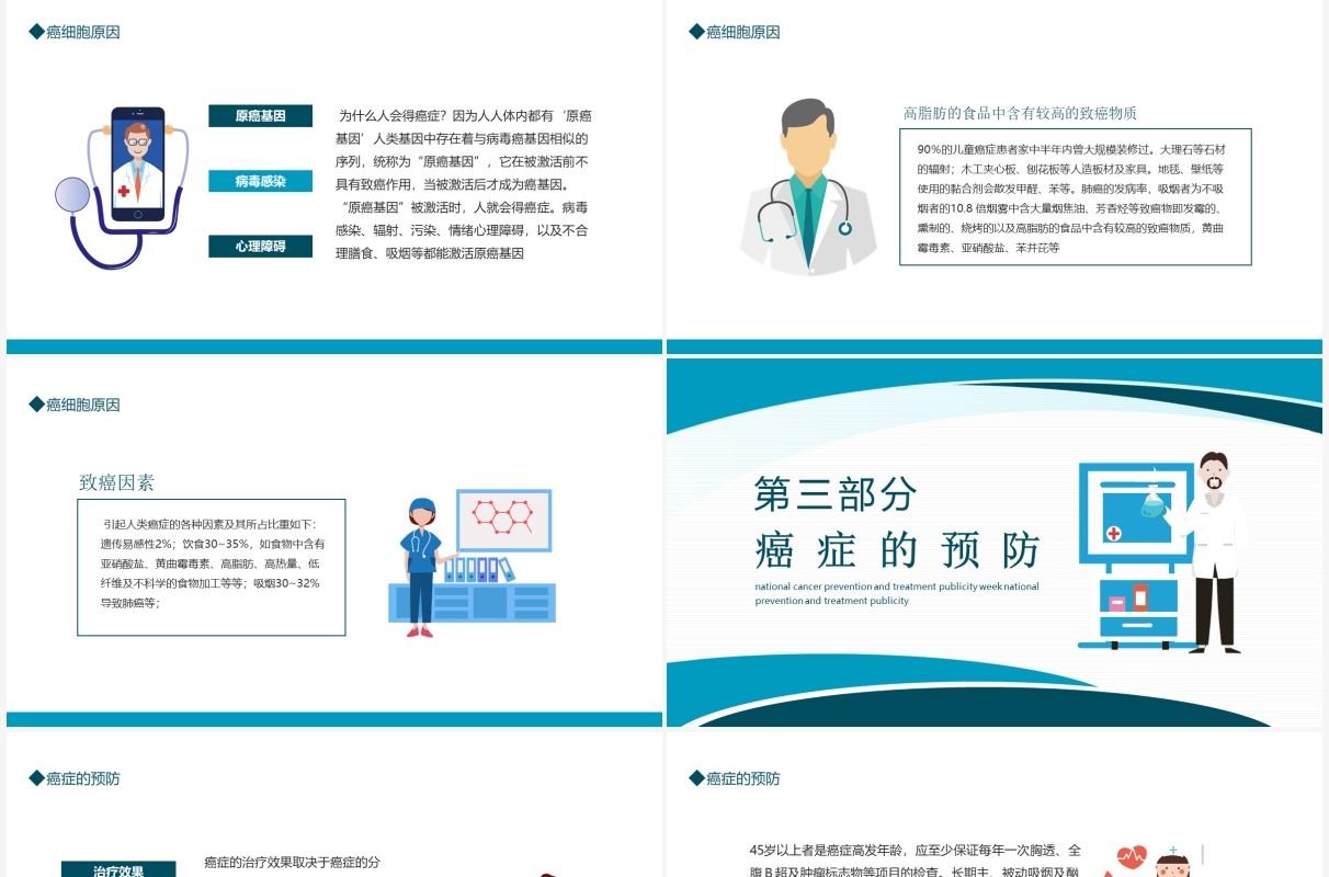 全国肿瘤防治宣传周医用医疗动态PPT模板