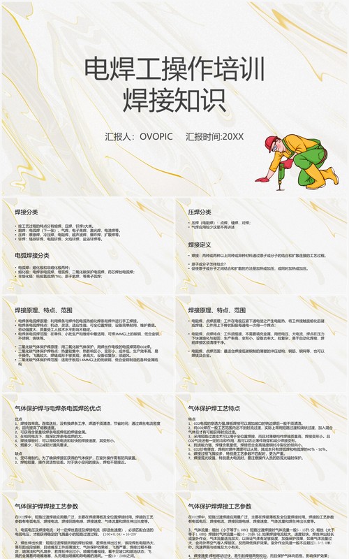 电焊工操作培训及焊接知识PPT模板