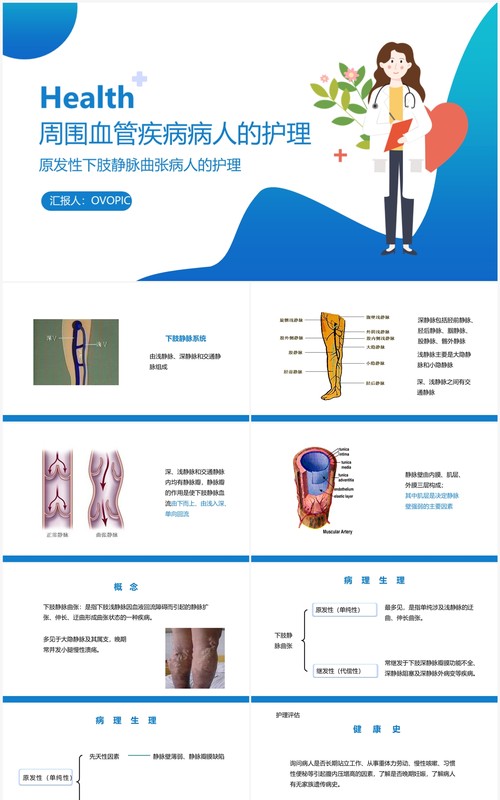 周围血管疾病病人的护理PPT模板