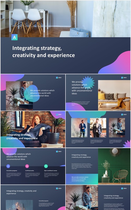 创意新颖商务工作汇报PPT模板creative and fresh powerpoint template