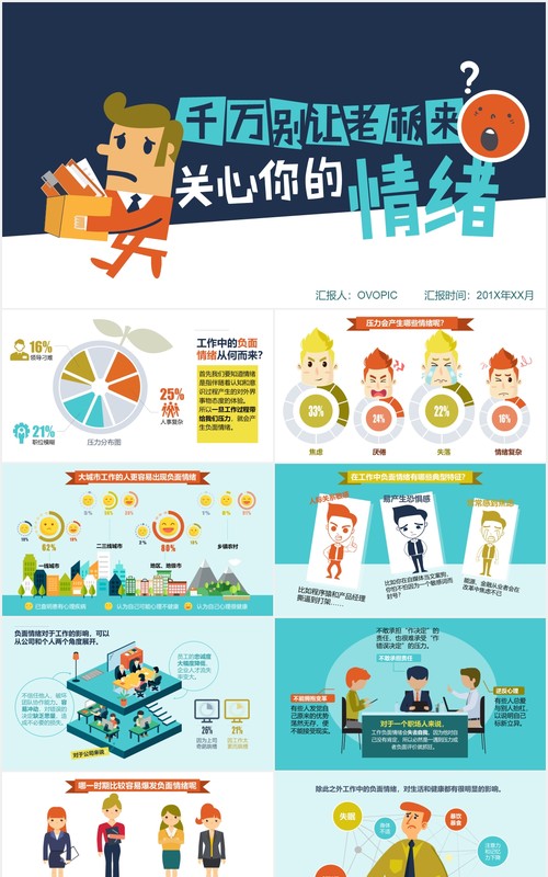千万别让老板来关心你的情绪员工心理培训情绪管理PPT模板