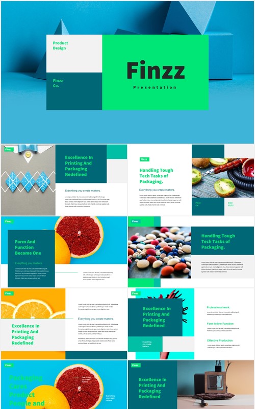 创意机构工作宣传报告PPT模板frizz creative agency powerpoint template