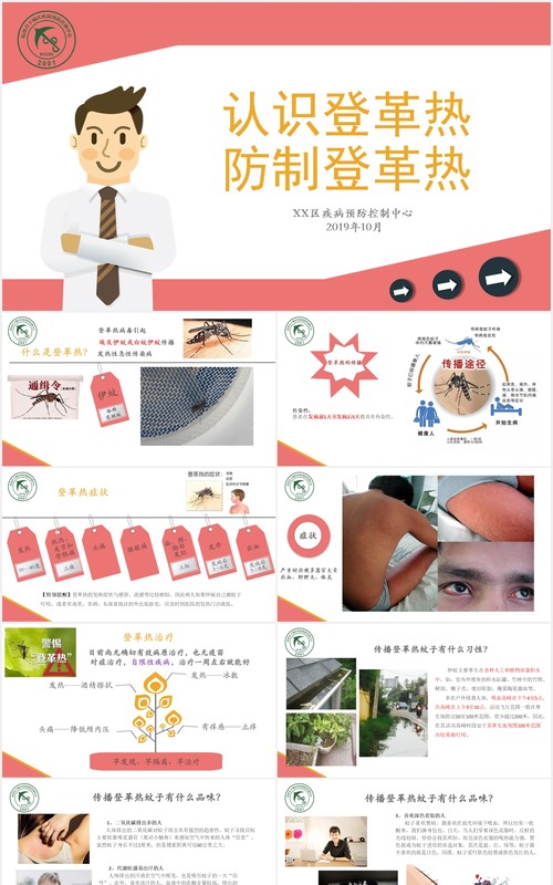 小学生预防登革热传染病知识课件PPT模板