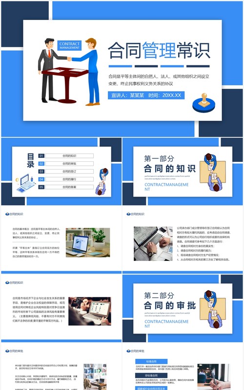 合同管理常识动态PPT模板