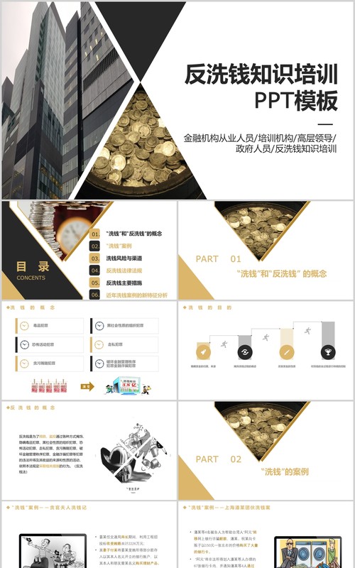 简约商务反洗钱知识培训PPT模板