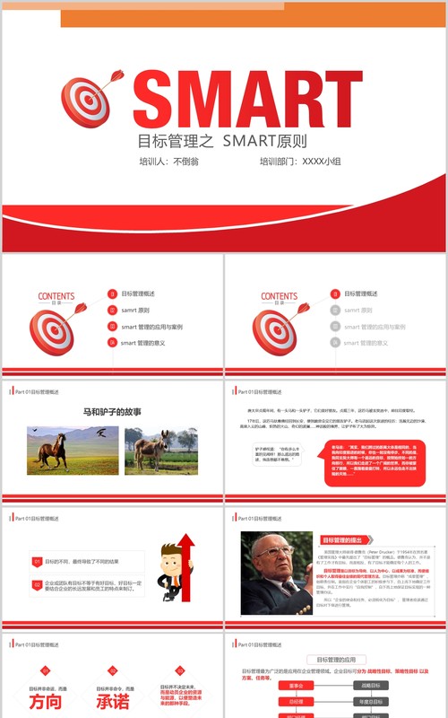 大气简约商务风目标计划管理Smart原则企业培训ppt模板