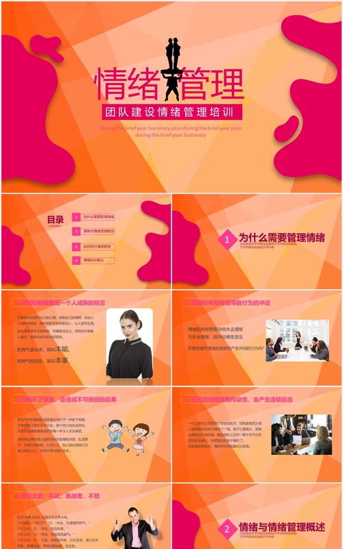企业员工团队建设情绪管理培训ppt模板