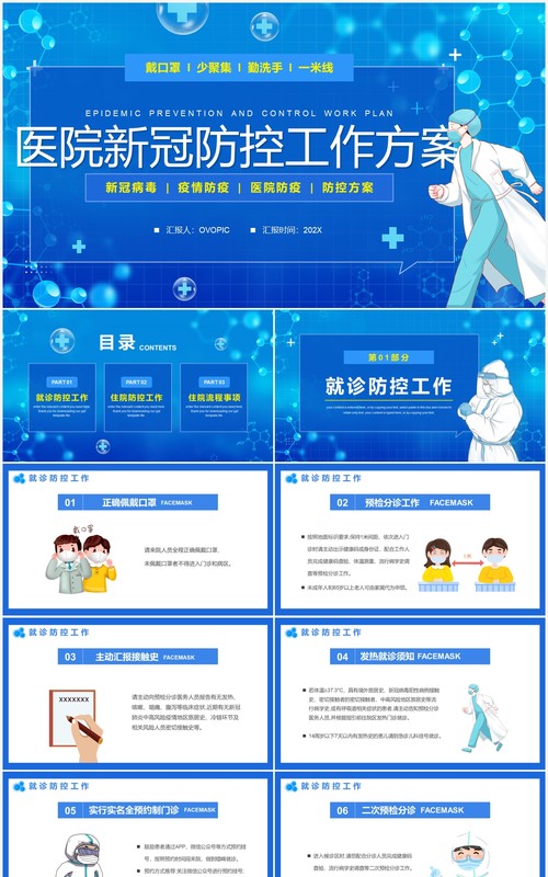 医院新冠疫情防控工作方案PPT模板
