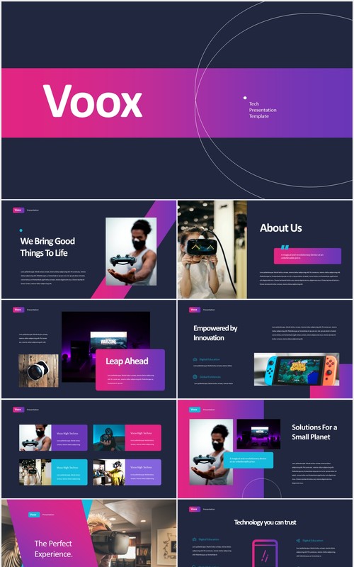 创意商务工作报告PPT模板voox creative business powerpoint template