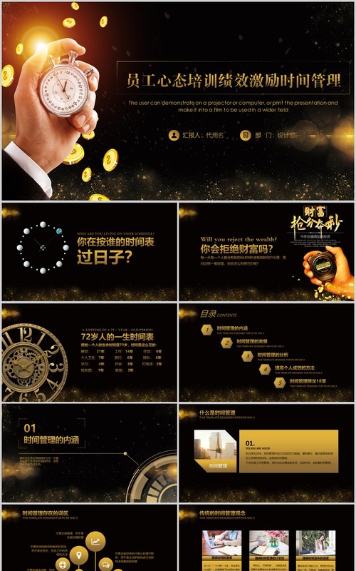 员工心态培训绩效激励时间管理PPT模板