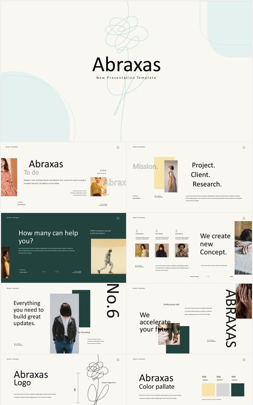 创意商务企业宣传公司介绍PPT模板abraxas creative corporate business powerpoint