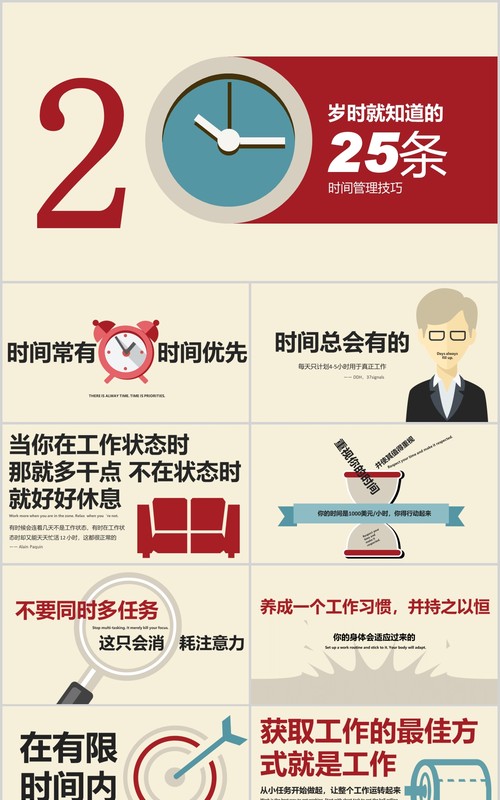 时间管理技巧课件培训PPT模板