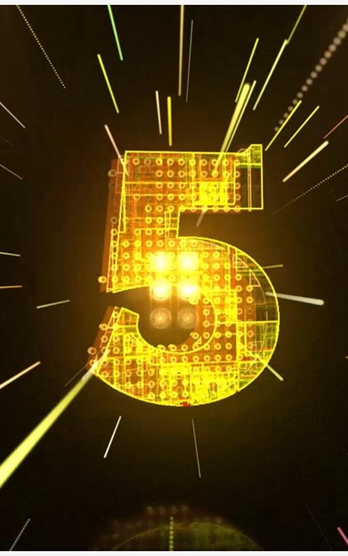 金色主持人闪亮登场5秒倒计时PPT模板
