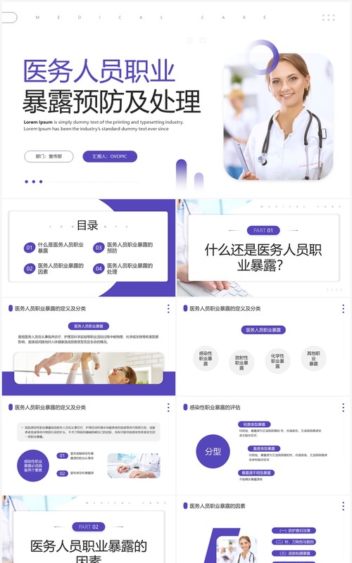 医务人员职业暴露预防及处理PPT模板