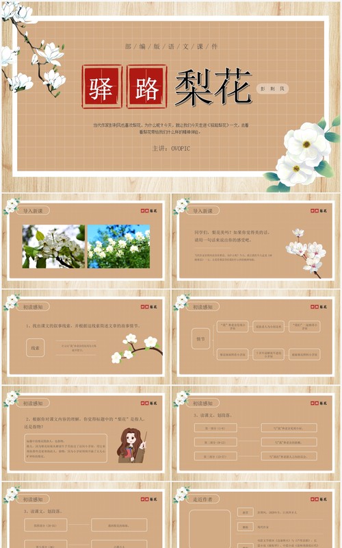 部编版七年级语文下册驿路梨花课件PPT模板