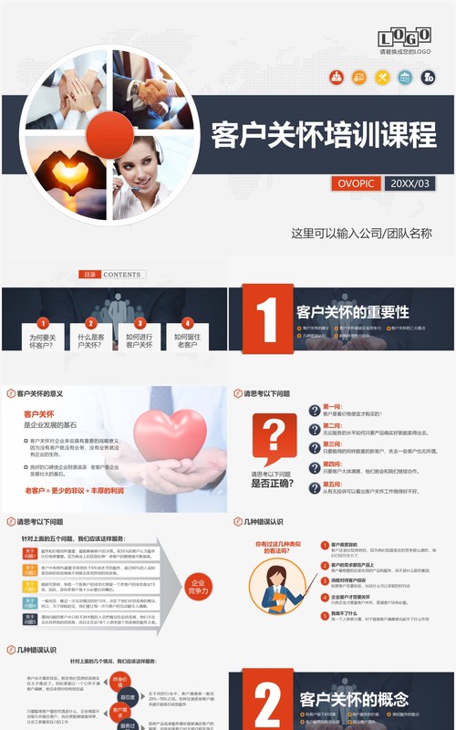 企业员工培训客户关怀培训管理课件PPT模板
