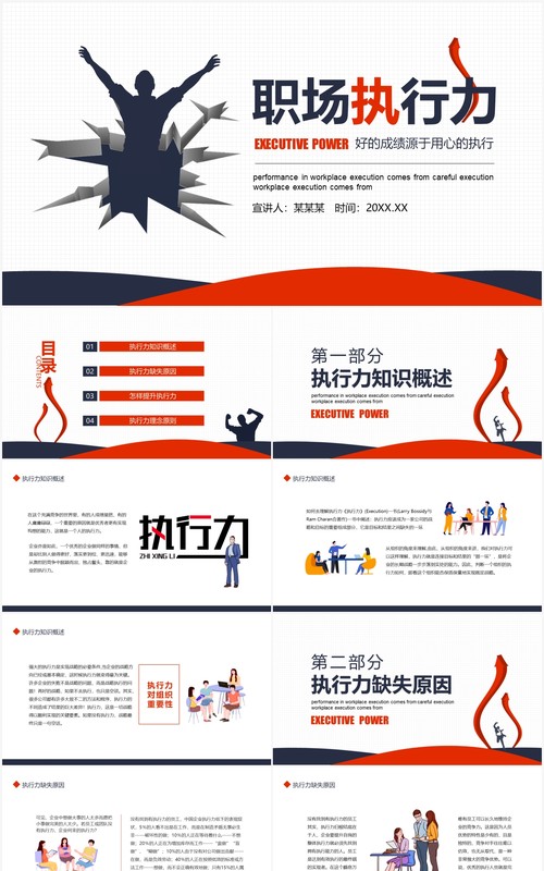企业管理员工职场执行力培训动态PPT模板