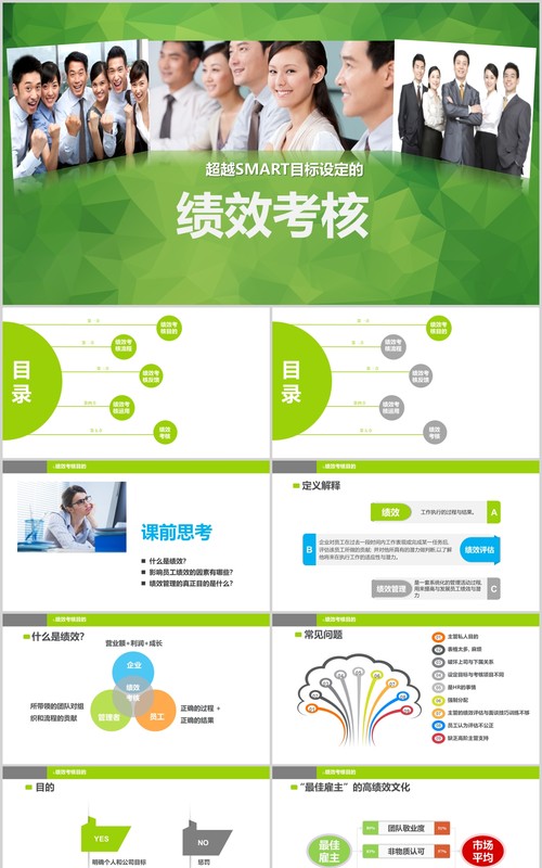 绿色绩效考核企业管理培训PPT模板