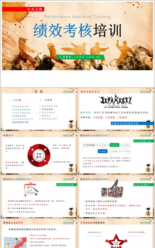 公司绩效考核培训PPT模板