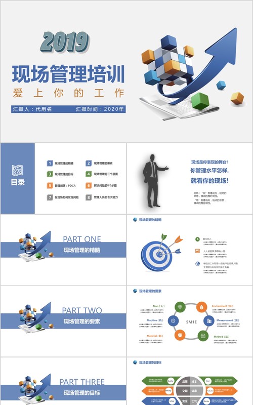 企业项目现场管理公司培训课件PPT模板