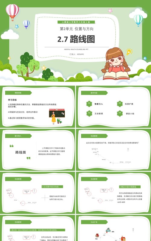 部编版六年级数学上册路线图课件PPT模板