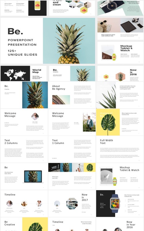 工作报告图文展示汇报PPT模板Be. Powerpoint Presentation Template