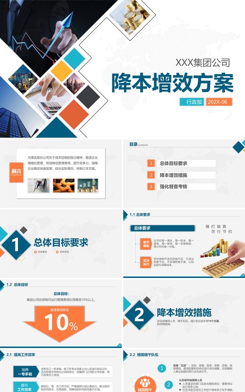 企业项目降本增效方案成本管理PPT模板