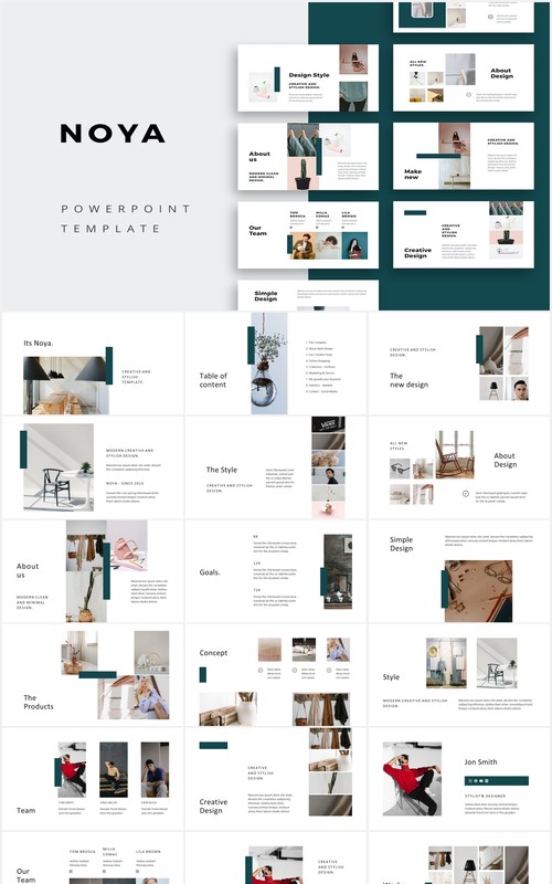 简约图文展示通用PPT模板NOYA - Powerpoint Template