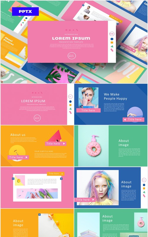 彩色趣味活动策划宣传PPT模板Color FUN - Powerpoint
