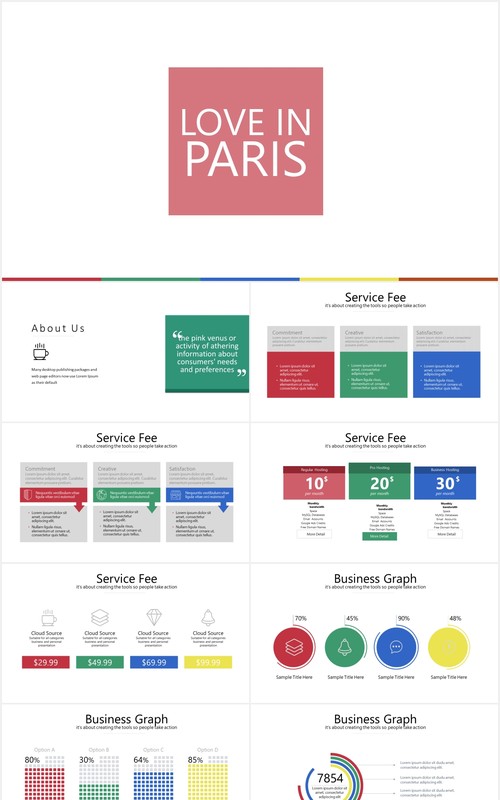 手机平板电脑设备模型展示PPT素材模板love in paris powerpoint