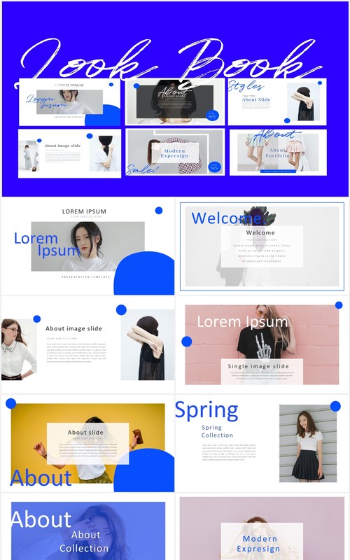 外观介绍作品展示PPT模板Look Book Presentation