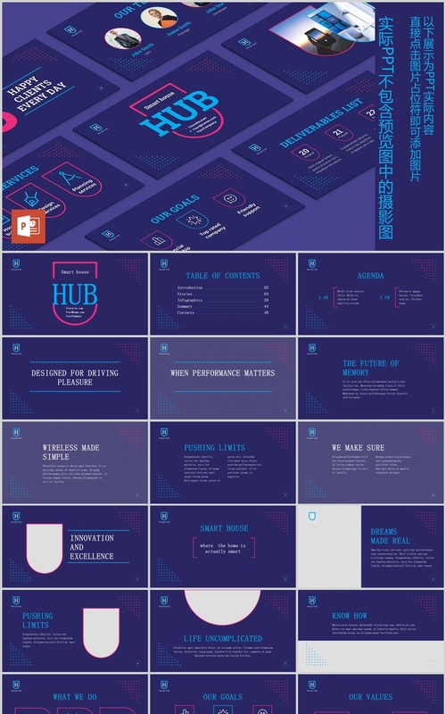 智能家居PPT版式模板Smart House PowerPoint Presentation Template