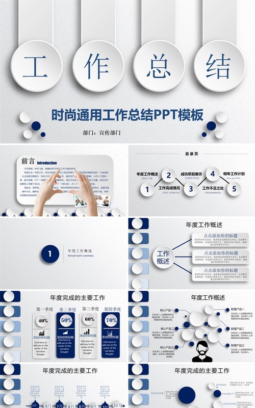 时尚通用工作汇报PPT模板