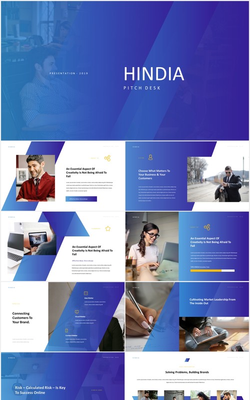 企业公司简介宣传展示PPT模板Hindia - Corporate Style Powerpoint Template