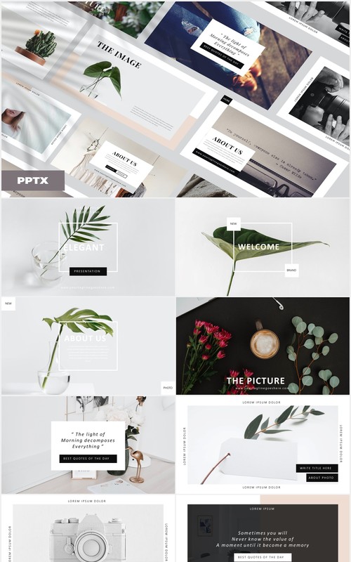 优雅高端作品展示PPT模板Elegant - Powerpoint Template