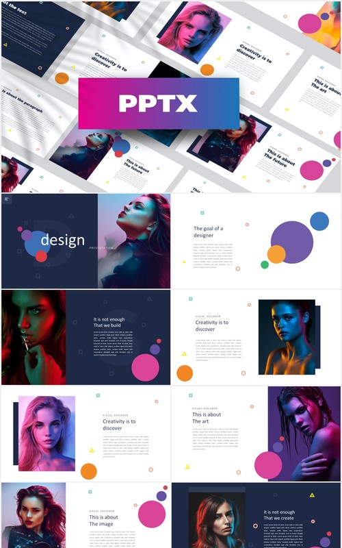 设计机构作品展示PPT模板Design Agency Powerpoint