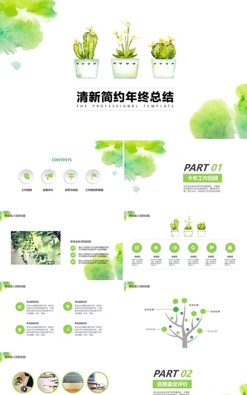 创意个性现代工作总结PPT模板汇报